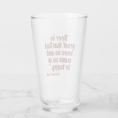 Bier ist Proof Funny Beer Quote Glas (Rückseite)
