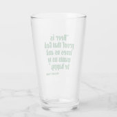 Bier ist Proof Funny Beer Quote Glas (Rückseite)