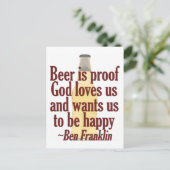 Bier ist Proof Postkarte (Stehend Vorderseite)