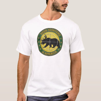 Bier-Jäger von Amerika (Spaßbär mit Geweihlogo) T-Shirt