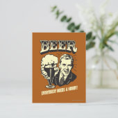 Bier: Jeder braucht einen Hobby Postkarte (Stehend Vorderseite)