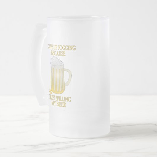 Bier-Joggen Mattglas Bierglas (Vorderseite Links)