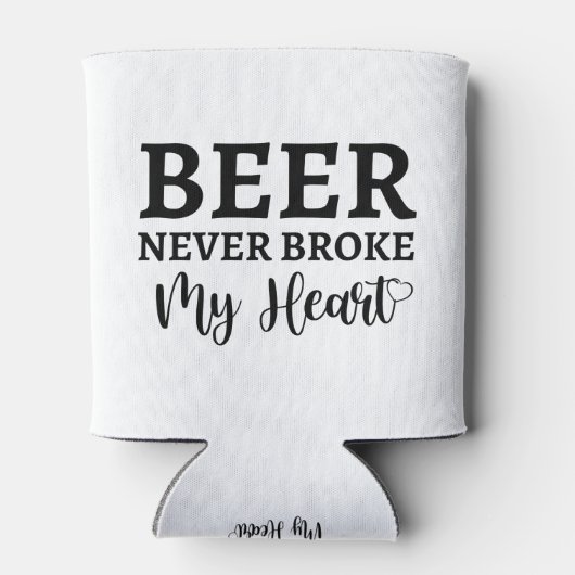 Bier kann mein Herz nie kühler machen Dosenkühler (Rückseite)