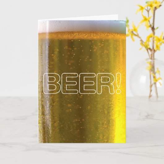 BIER! KARTE (Gelbe Blume)