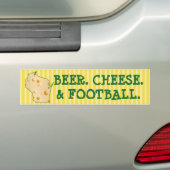BIER-KÄSE-FUSSBALL Wisconsin lustiges StoßSticke Autoaufkleber (Auf Auto)