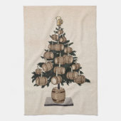 Bier Keg Christmas Tree Geschirrtuch (Vertikal)