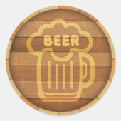 Bier Keg Runder Aufkleber (Vorderseite)