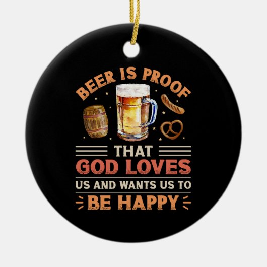 Bier Keramik Ornament (Vorne)