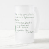 Bier & Kleeblatt/irisches Sprichwort Mattglas Bierglas (VorderseiteRechts)