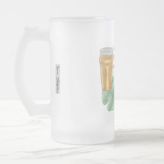 Bier & Kleeblatt/irisches Sprichwort Mattglas Bierglas (Links)