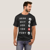 BIER KÖDER RUTE FISCH GESCHICHTE / ANGELN T-Shirt (Vorne ganz)