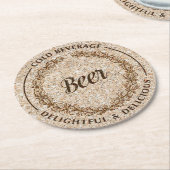 Bier-Kork Papier-Untersetzer Runder Pappuntersetzer (Angewinkelt)