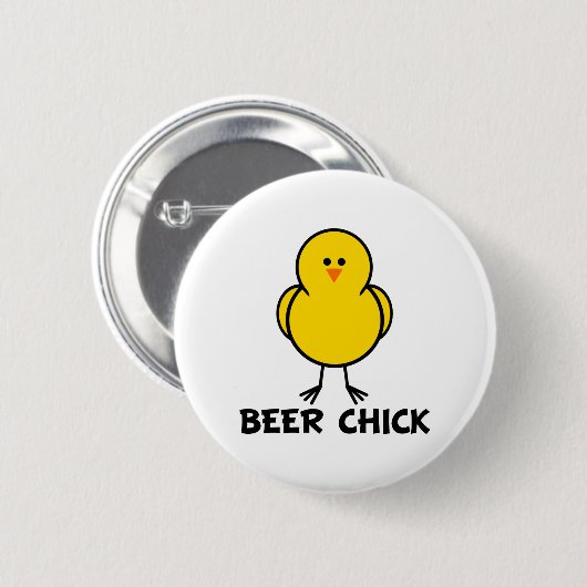 Bier-Küken Button (Vorne & Hinten)