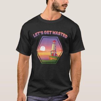 Bier Lasst uns betrunken sein Leuchtturm Pier T-Shirt