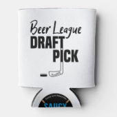 Bier League Hockey Spieler Entwurf Pick Coozie Dosenkühler (Vorderseite)
