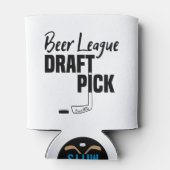 Bier League Hockey Spieler Entwurf Pick Coozie Dosenkühler (Rückseite)