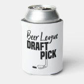 Bier League Hockey Spieler Entwurf Pick Coozie Dosenkühler (Kanne Rückseite)