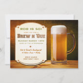 Bier Leder Nieten Brau N 'Que Einladung (Vorderseite)