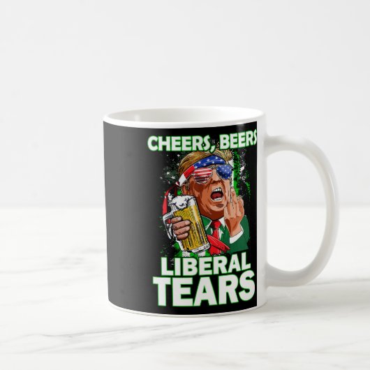 Bier Liberale Tränen Trump Holding Beer Patrick's  Kaffeetasse (Rechts)