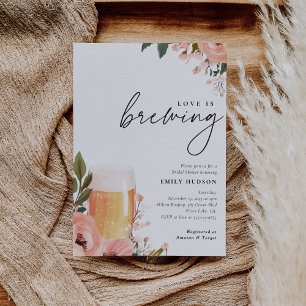 Bier Liebe Brauen Bridal Dusche Einladung