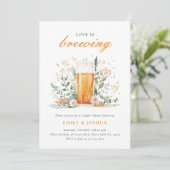 Bier Liebe Brauen Paare Dusche Einladung (Stehend Vorderseite)