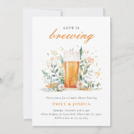 Bier Liebe Brauen Paare Dusche Einladung