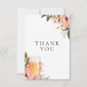 Bier Liebe Braut Brautparty Dankeskarte (Vorderseite)