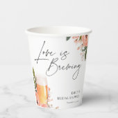Bier Liebe Braut Brautparty Pappbecher (Vorderseite)