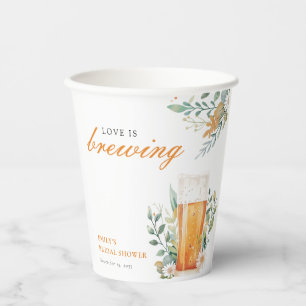 Bier Liebe Braut Brautparty Pappbecher