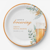 Bier Liebe Braut Brautparty Pappteller (Vorderseite)