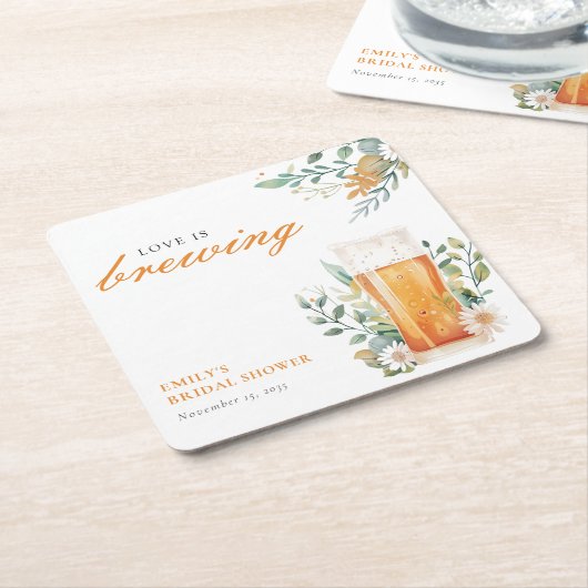 Bier Liebe Braut Brautparty Rechteckiger Pappuntersetzer (angewinkelt)