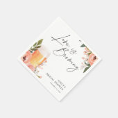 Bier Liebe Braut Brautparty Serviette (Ecke)