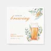 Bier Liebe Braut Brautparty Serviette (Vorderseite)