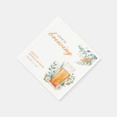 Bier Liebe Braut Brautparty Serviette (Ecke)