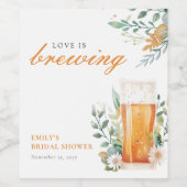 Bier Liebe Braut Brautparty Weinetikett (Einzelnes Label)