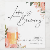 Bier Liebe Braut Brautparty Weinetikett (Einzelnes Label)