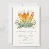 Bier-Liebe braut Eukalyptus-Brautparty Einladung (Vorderseite)