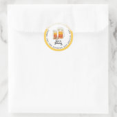 BIER - Liebe ist Brauen Hochzeit oder Brautparty Runder Aufkleber (Tasche)