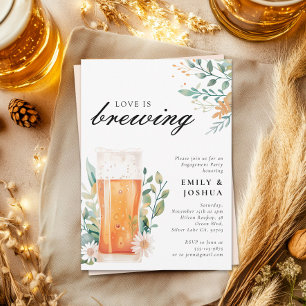 Bier-Liebe ist Brauing Engagement Party Einladung