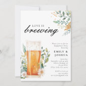 Bier-Liebe ist Brauing Engagement Party Einladung (Vorderseite)