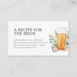 Bier Liebe ist Brewing Recipe Request Brautparty Begleitkarte