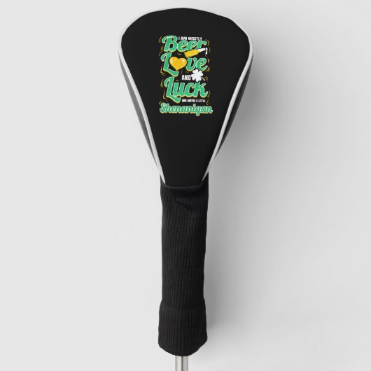 Bier Liebe und Glück und Shenanigan auf St Patrick Golf Headcover (Vorderseite)