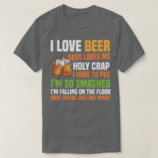Bier Lieben Mich Heiliger Mist Funny Beer Design  T-Shirt (Design vorne)
