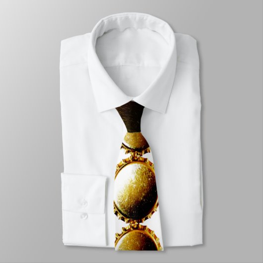 Bier-Liebhaber Bling! Glänzende Goldbier-Kappen Krawatte (Gebunden)