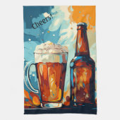 Bier-Liebhaber Geschirrtuch (Vertikal)
