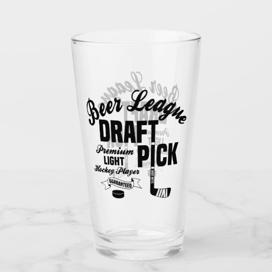 Bier-Liga-Hockey-Draft-Pick-erstklassiger heller Glas (Vorderseite)