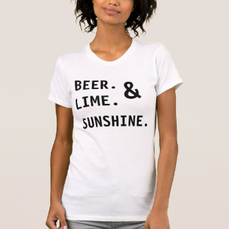Bier. Limette. Sonnenschrein. T-Shirt
