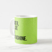 Bier-, Limones u. Sonnenschein-lustiges Zitat Kaffeetasse (Vorderseite Links)