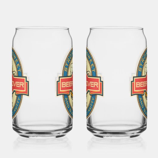 Bier Lover 16oz Can Brillen Dosenglas (Links)