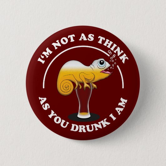 Bier Lover Cameleon und feines Trinkangebot Button (Vorderseite)